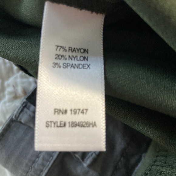 Counterparts Dark Olive Green Pants Size 10 - Picture 4 of 4